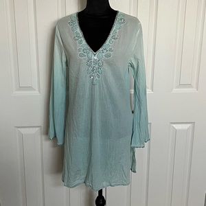 Rhona Sutton crinkle coverup